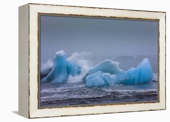 Bergy bits, Iceland-Art Wolfe-Framed Premier Image Canvas