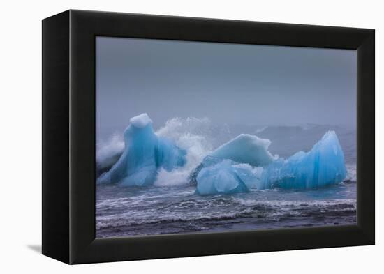 Bergy bits, Iceland-Art Wolfe-Framed Premier Image Canvas