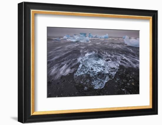 Bergy bits, Iceland-Art Wolfe-Framed Photographic Print