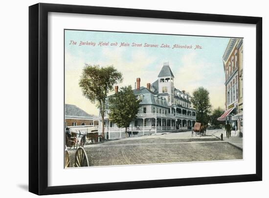 Berkeley Hotel, Saranac Lake, Adirondack Mountains, New York-null-Framed Art Print