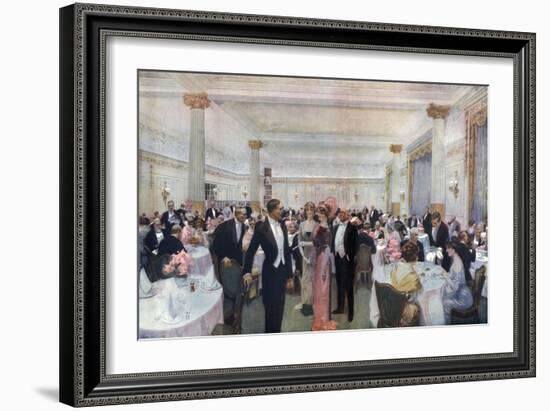 Berkleley Hotel Dinner-AC Michael-Framed Art Print