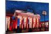 Berlin Brandenburg Gate with Paris Place-Martina Bleichner-Mounted Art Print