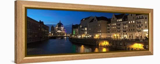 Berlin Cathedral and Nikolaiviertel at Spree River, Berlin, Germany-null-Framed Premier Image Canvas