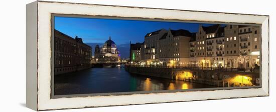 Berlin Cathedral and Nikolaiviertel at Spree River, Berlin, Germany-null-Framed Premier Image Canvas