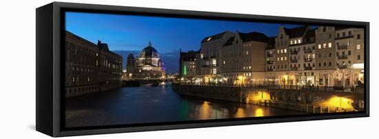 Berlin Cathedral and Nikolaiviertel at Spree River, Berlin, Germany-null-Framed Premier Image Canvas