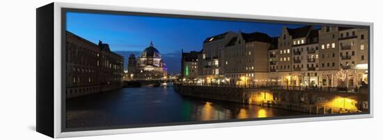 Berlin Cathedral and Nikolaiviertel at Spree River, Berlin, Germany-null-Framed Premier Image Canvas