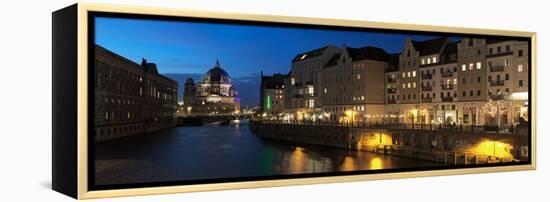 Berlin Cathedral and Nikolaiviertel at Spree River, Berlin, Germany-null-Framed Premier Image Canvas