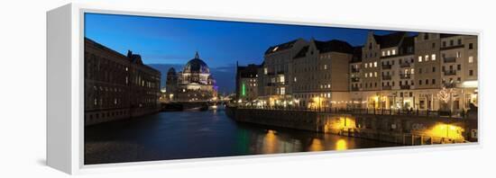 Berlin Cathedral and Nikolaiviertel at Spree River, Berlin, Germany-null-Framed Premier Image Canvas