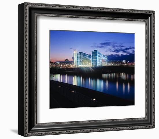 Berlin Central Station Spree-null-Framed Art Print