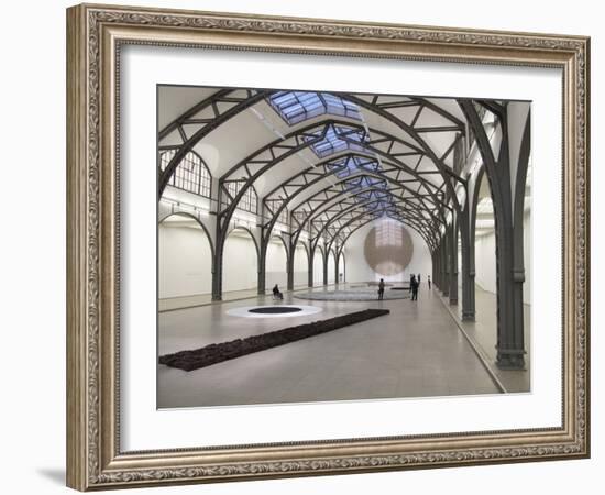 Berlin Circle by Richard Long at the Hamburger Bahnhof Museum, Berlin, Germany-Michele Molinari-Framed Photographic Print