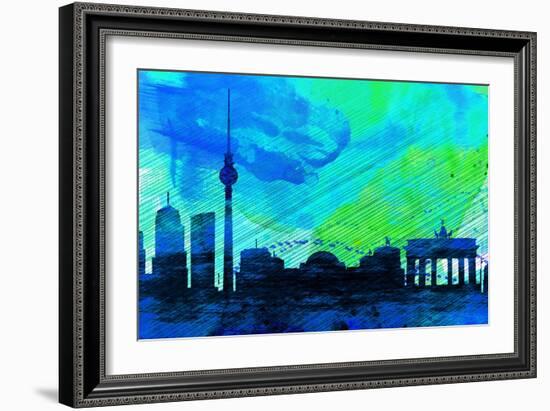 Berlin City Skyline-NaxArt-Framed Art Print
