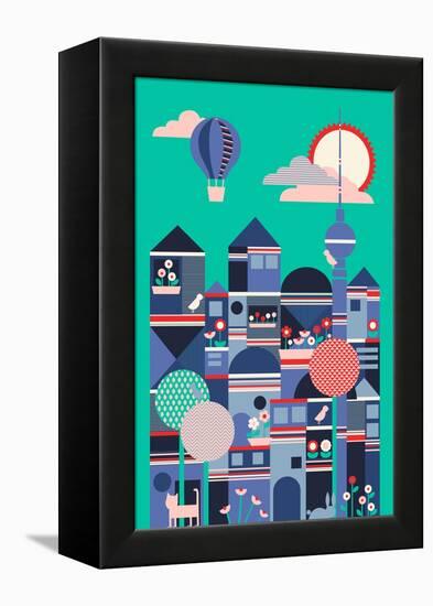 Berlin Cityscape-null-Framed Premier Image Canvas