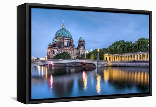 Berlin Dom and Spree River, Berlin, Germany-Sabine Lubenow-Framed Premier Image Canvas