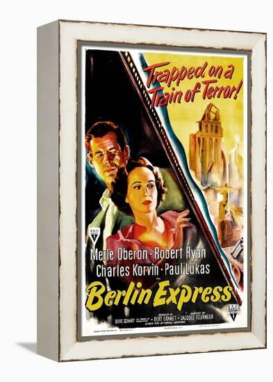 Berlin Express, Robert Ryan, Merle Oberon, 1948-null-Framed Stretched Canvas