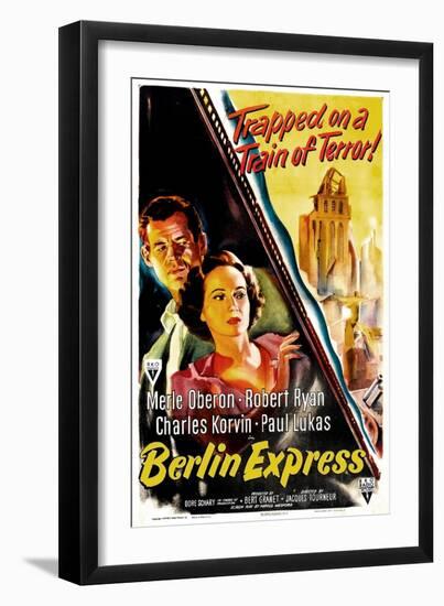 Berlin Express, Robert Ryan, Merle Oberon, 1948-null-Framed Art Print