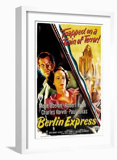 Berlin Express, Robert Ryan, Merle Oberon, 1948-null-Framed Art Print