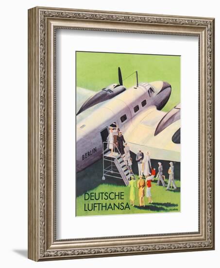 Berlin - German (Deutsche) Lufthansa Airlines-Siegward-Framed Art Print