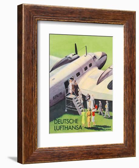 Berlin - German (Deutsche) Lufthansa Airlines-Siegward-Framed Art Print