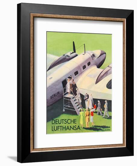 Berlin - German (Deutsche) Lufthansa Airlines-Siegward-Framed Art Print