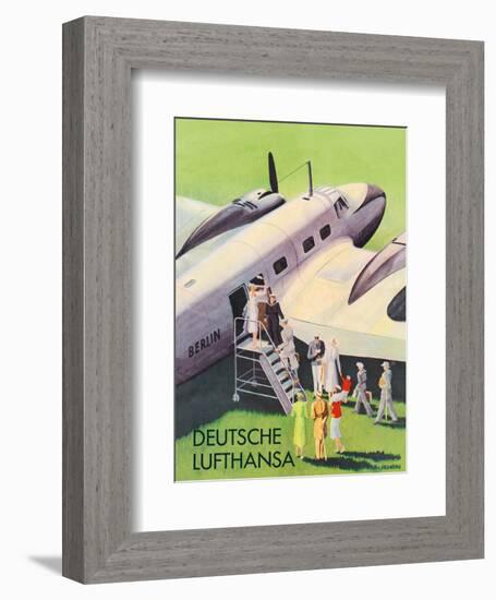 Berlin - German (Deutsche) Lufthansa Airlines-Siegward-Framed Art Print