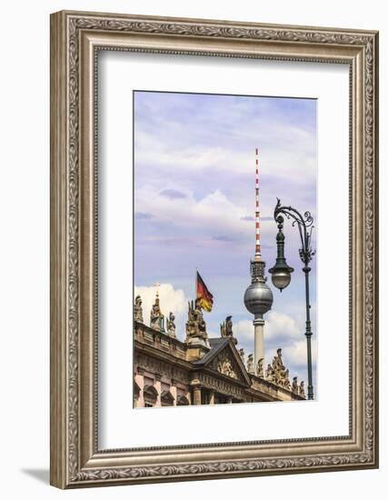 Berlin, Germany, art and artifacts throughout 2,000 years of Germanic history, German flag-Miva Stock-Framed Photographic Print