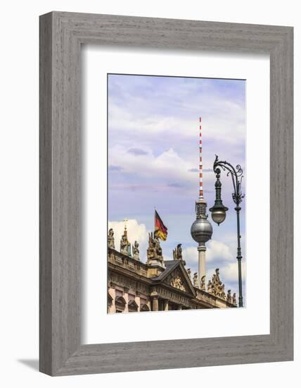 Berlin, Germany, art and artifacts throughout 2,000 years of Germanic history, German flag-Miva Stock-Framed Photographic Print