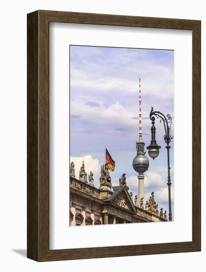 Berlin, Germany, art and artifacts throughout 2,000 years of Germanic history, German flag-Miva Stock-Framed Photographic Print