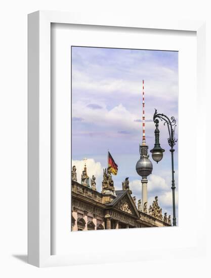 Berlin, Germany, art and artifacts throughout 2,000 years of Germanic history, German flag-Miva Stock-Framed Photographic Print