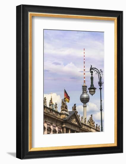 Berlin, Germany, art and artifacts throughout 2,000 years of Germanic history, German flag-Miva Stock-Framed Photographic Print