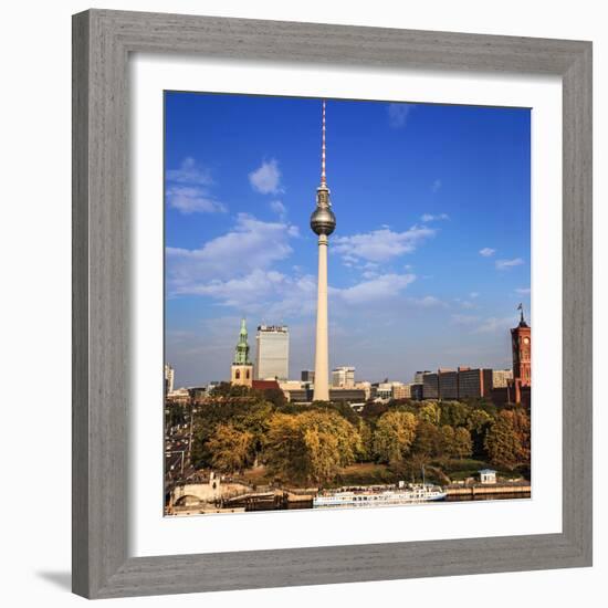 Berlin, Germany. Fernsehturm TV Tower at Alexanderplatz-Miva Stock-Framed Premium Photographic Print