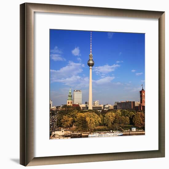 Berlin, Germany. Fernsehturm TV Tower at Alexanderplatz-Miva Stock-Framed Premium Photographic Print