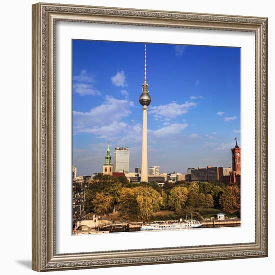 Berlin, Germany. Fernsehturm TV Tower at Alexanderplatz-Miva Stock-Framed Photographic Print