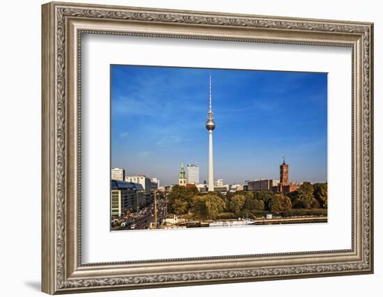 Berlin, Germany. Fernsehturm TV Tower at Alexanderplatz-Miva Stock-Framed Photographic Print