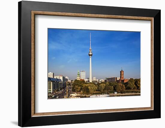 Berlin, Germany. Fernsehturm TV Tower at Alexanderplatz-Miva Stock-Framed Photographic Print