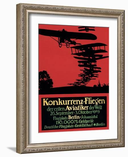 Berlin, Germany - Konkurrenz-Fliegen Airfield Promotional Poster-Lantern Press-Framed Art Print