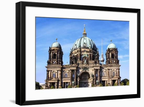 Berlin, Germany. Museum Island, Berlin Cathedral with the Berlin-Miva Stock-Framed Photographic Print