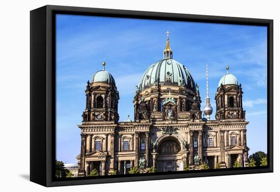 Berlin, Germany. Museum Island, Berlin Cathedral with the Berlin-Miva Stock-Framed Premier Image Canvas