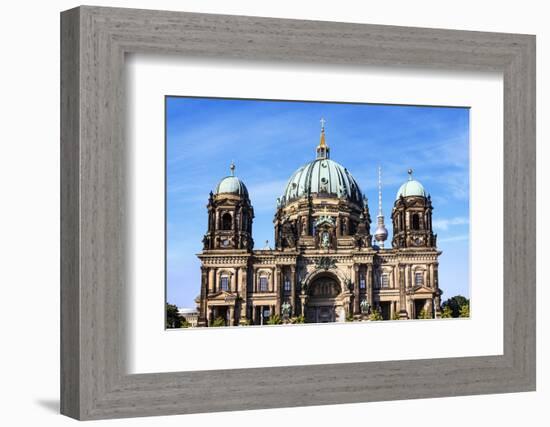 Berlin, Germany. Museum Island, Berlin Cathedral with the Berlin-Miva Stock-Framed Photographic Print