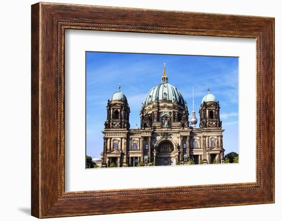 Berlin, Germany. Museum Island, Berlin Cathedral with the Berlin-Miva Stock-Framed Photographic Print