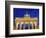 Berlin, Germany. Quadriga atop the Brandenburg gate in the evening-Miva Stock-Framed Photographic Print