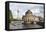 Berlin, Germany. Sightseeing boat sails along the Spree river, Museum Island and the Fernsehturm TV-Miva Stock-Framed Premier Image Canvas