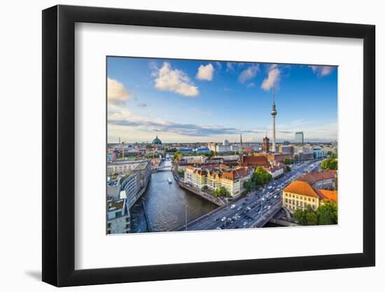 Berlin, Germany Skyline over the Spree River.-SeanPavonePhoto-Framed Photographic Print