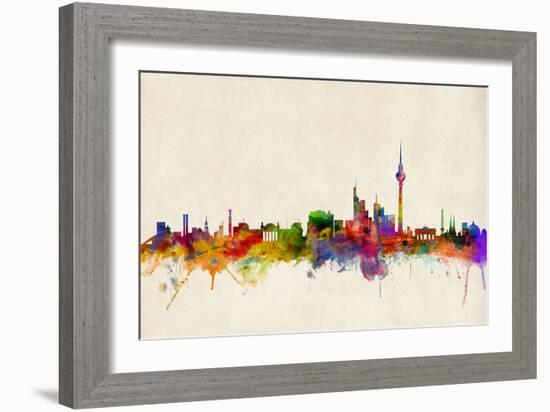 Berlin Germany Skyline-Michael Tompsett-Framed Art Print