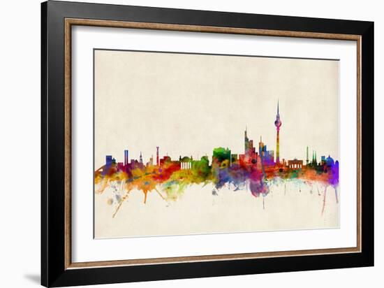 Berlin Germany Skyline-Michael Tompsett-Framed Art Print