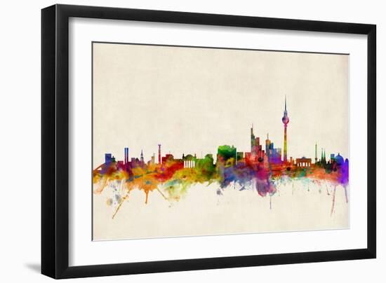 Berlin Germany Skyline-Michael Tompsett-Framed Art Print