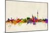 Berlin Germany Skyline-Michael Tompsett-Mounted Art Print