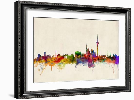 Berlin Germany Skyline-Michael Tompsett-Framed Art Print