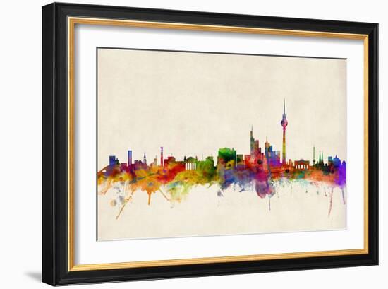 Berlin Germany Skyline-Michael Tompsett-Framed Art Print