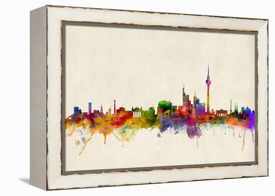 Berlin Germany Skyline-Michael Tompsett-Framed Stretched Canvas