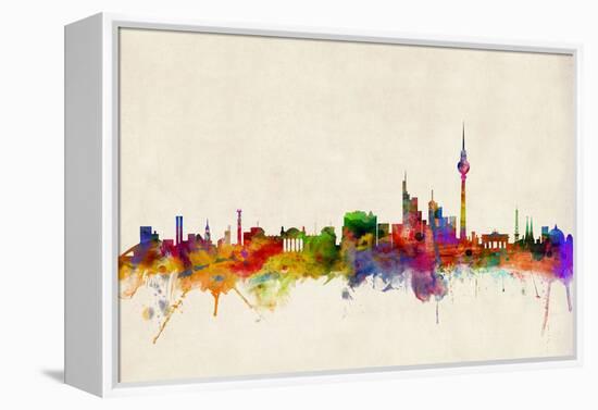 Berlin Germany Skyline-Michael Tompsett-Framed Stretched Canvas